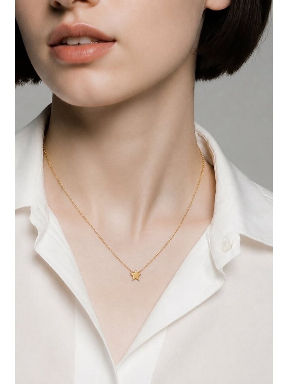 Gold-tone beaded chain necklace